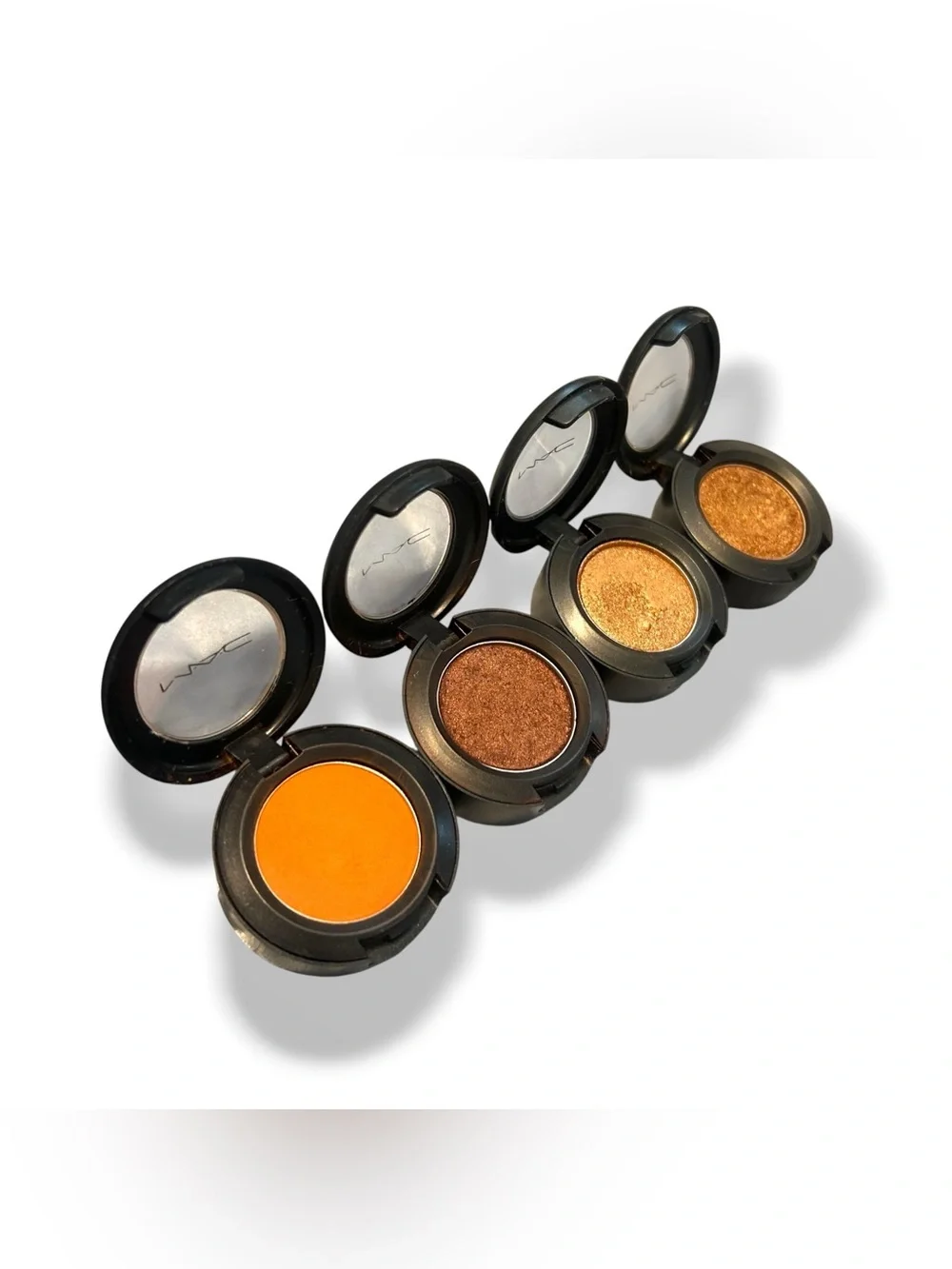MAC cosmetics eyeshadow lot discontinued CASINO, RULE, ANTIQUED, AMBER LIGHTS